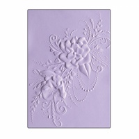 Sizzix 3D Textured Impressions Embossing Folder Flower Heart Doodle by Courtney Chilson
