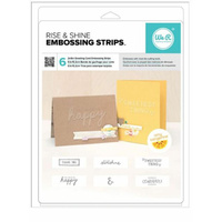 We R Memory Keepers Embossing Folder Phrase Strips 6x2" Rise & Shine by Amy Tan