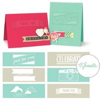 We R Memory Keepers Embossing Folder Phrase Strips 6x2" 6pk True Stories Shimelle