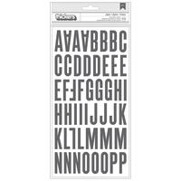 American Crafts Thickers Alpha Stickers Styleboard Stylist Charcoal Foam by Crate Paper