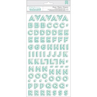 American Crafts Thickers Alpha Stickers Craft Market Marquee Chipboard by Crate Paper