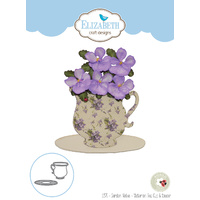 Elizabeth Craft Designs Die Garden Notes Victorian Tea Cup & Saucer by Susan Tierney-Cock