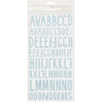American Crafts Thickers Alpha Stickers Little You Starlight Puffy Turquoise by Crate Paper