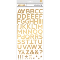 American Crafts Thickers Alpha Stickers Citrus Bliss Gold Foil Foam by Pink Paislee