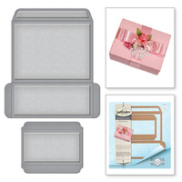 Spellbinders Shapeabilities Die Venise Lace Mini Card Booklet Gift Box by Becca Feek