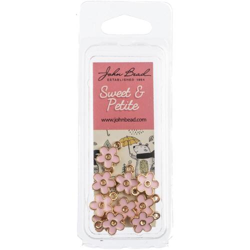 John Bead Sweet & Petite Small Pink Flower Charms