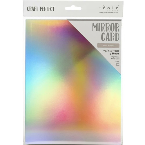 Craft Perfect Holo Waves A4 High Gloss Mirror Glossy Cardstock