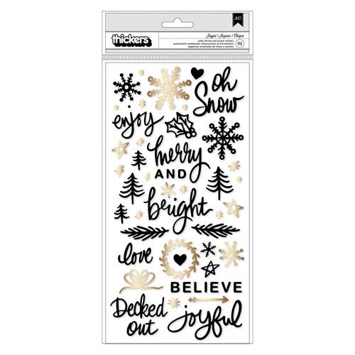 Vicki Boutin Evergreen & Holly Joyful Phrase Puffy Phrase & Accent Thickers Stickers