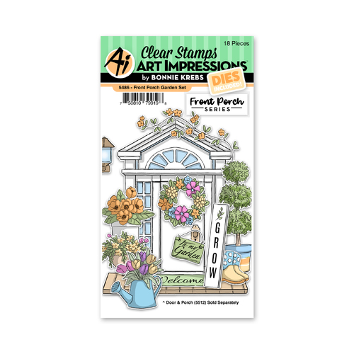Art Impressions Garden Front Porch Stamp & Die Set