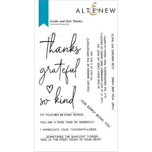 Altenew Inside and Out : Thanks Stamp Set
