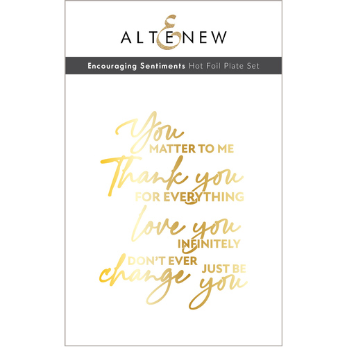 Altenew Encouraging Sentiments Hot Foil Plate Set