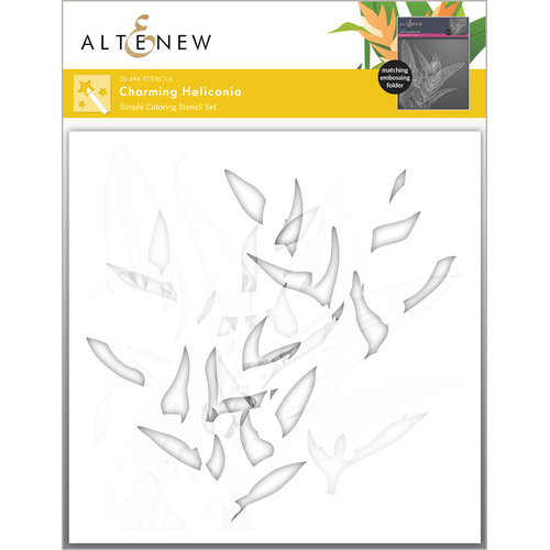 Altenew Charming Heliconia Simple Coloring Stencil Set (5 in 1)