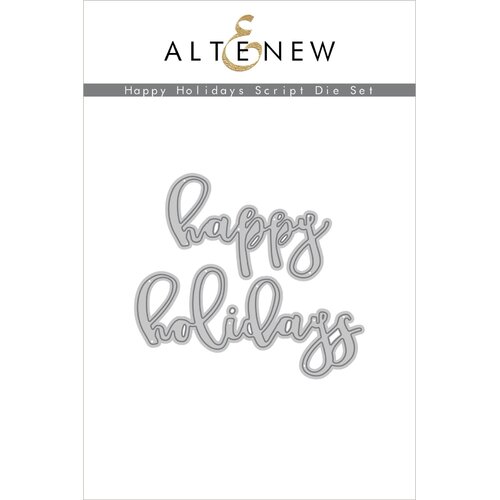 Altenew Happy Holidays Script Die Set