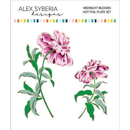 Alex Syberia Midnight Blooms Hot Foil Plate Set