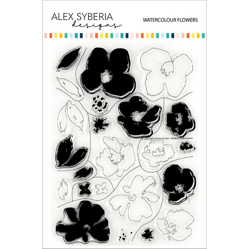 Alex Syberia Watercolour Flowers Stamp Set