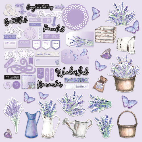 Couture Creations Lavender Love Ephemera Set