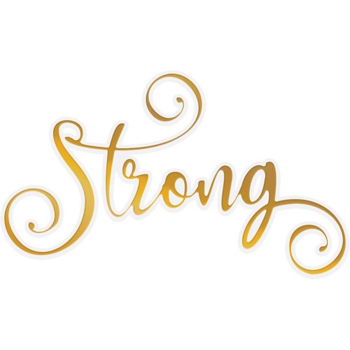 Couture Creations Delightful Sentiments Cut Foil and Emboss Die Strong