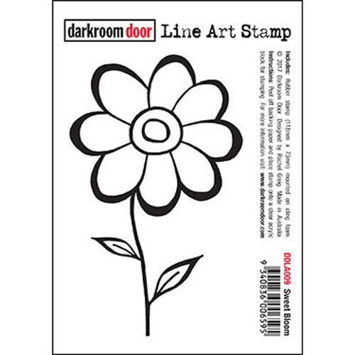 Darkroom Door Sweet Bloom Line Art Stamp 