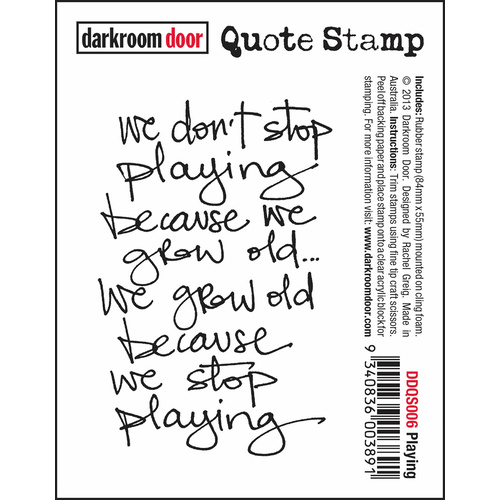 Darkroom Door Playing Quote Stamp