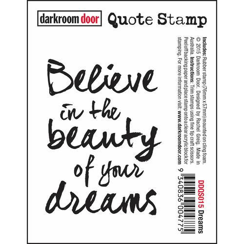Darkroom Door Dreams Quote Stamp