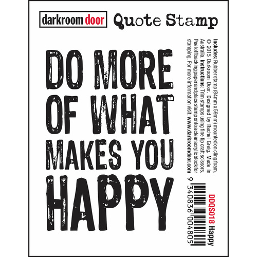 Darkroom Door Happy Quote Stamp