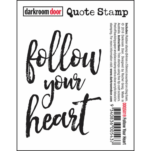 Darkroom Door Follow Your Heart Quote Stamp