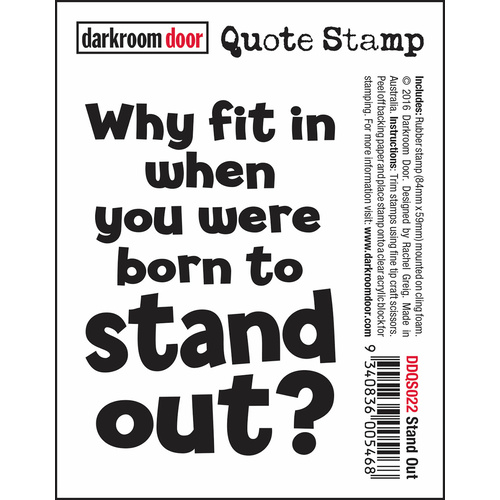 Darkroom Door Stand Out Quote Stamp