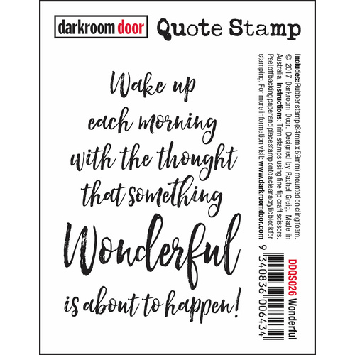 Darkroom Door Wonderful Quote Stamp 