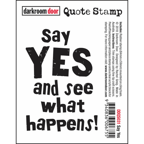 Darkroom Door Yes Quote Stamp