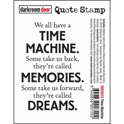 Darkroom Door Time Machine Quote Stamp