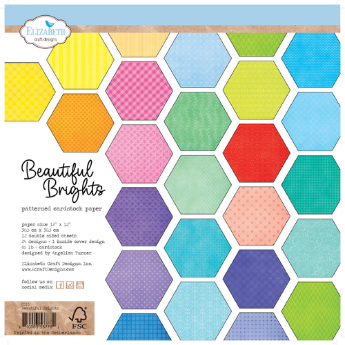 Elizabeth Craft Beautiful Brights 12" Paper Pack