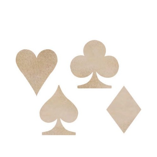 Kaisercraft Wooden Flourishes Playing Card Suits