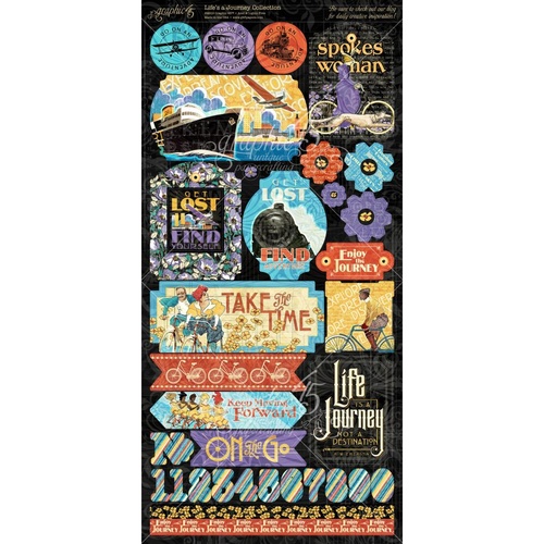 Graphic 45 Life's Journey Cardstock Stickers