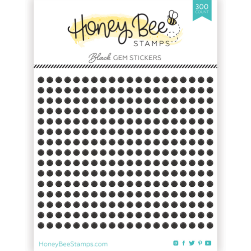 Honey Bee Black Gem Stickers