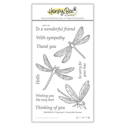 Honey Bee Dragonfly Stamp