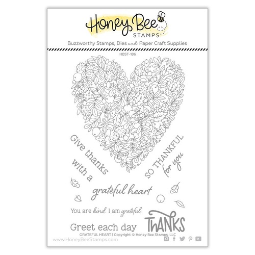 Honey Bee Grateful Heart Stamp