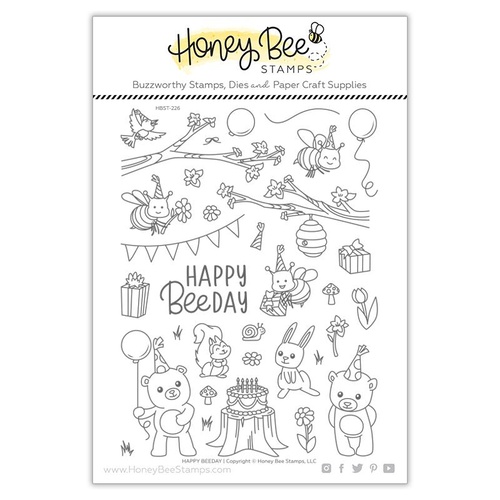 Honey Bee Happy BEEday Stamp