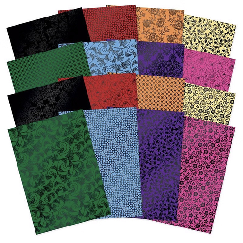Hunkydory Stained Glass Florals Luxury Foiled Edge-to-Edge Cardstock