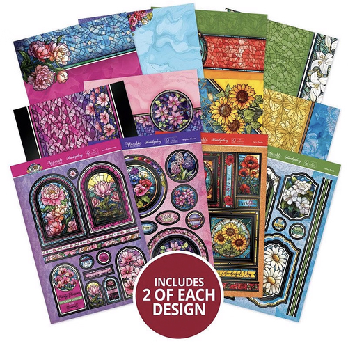 Hunkydory Stained Glass Florals Luxury Topper Collection
