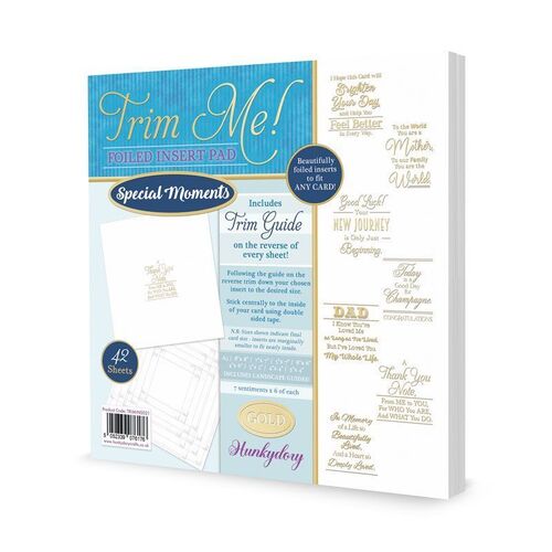 Hunkydory Trim Me! Special Moments Gold Foiled Insert Pad