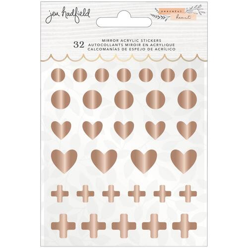 Jen Hadfield Peaceful Heart Mirror Acrylic Stickers