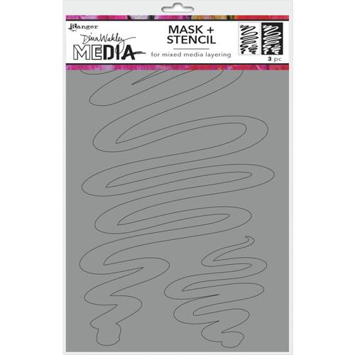 Dina Wakley MEdia Stencil & Mask Meandering