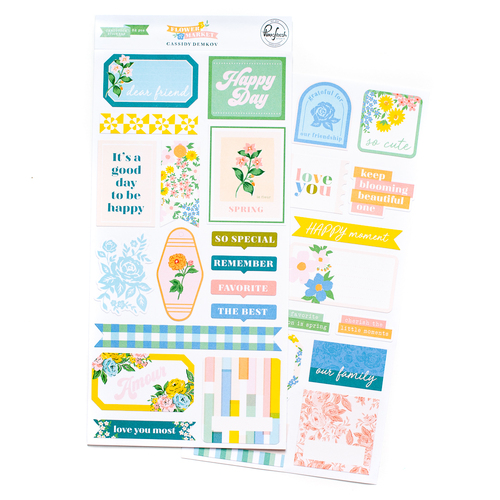PinkFresh Studio Flower Market Cardstock Stickers