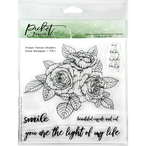 Picket Fence Studios Clear Stamp Rose Bouquet