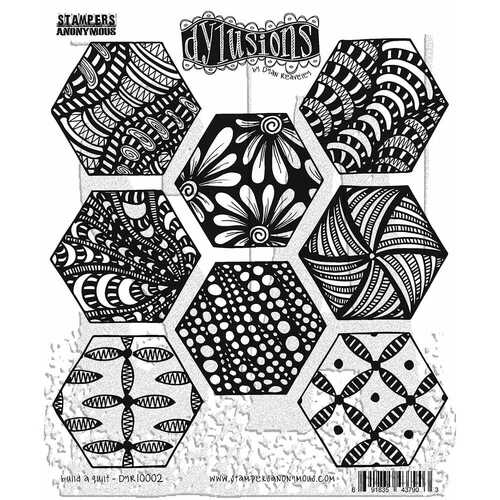 Dylusions Build a Quilt Stamp Set