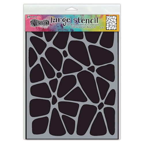 Dylusions Stencil - Crazy Paving Large