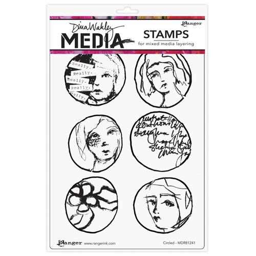 Dina Wakley MEdia Circled Stamp
