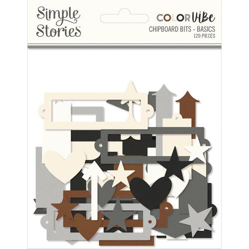 Simple Stories Color Vibe Basics Chipboard Bits