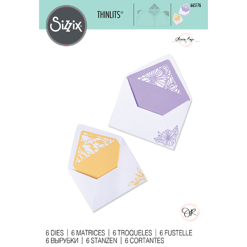 Sizzix Delicate Envelope Liners Thinlits Die Set by Olivia Rose