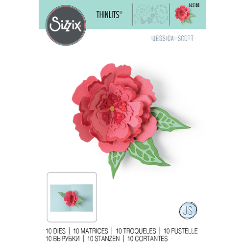 Sizzix Pop-Up Flower Thinlits Die Set by Jessica Scott